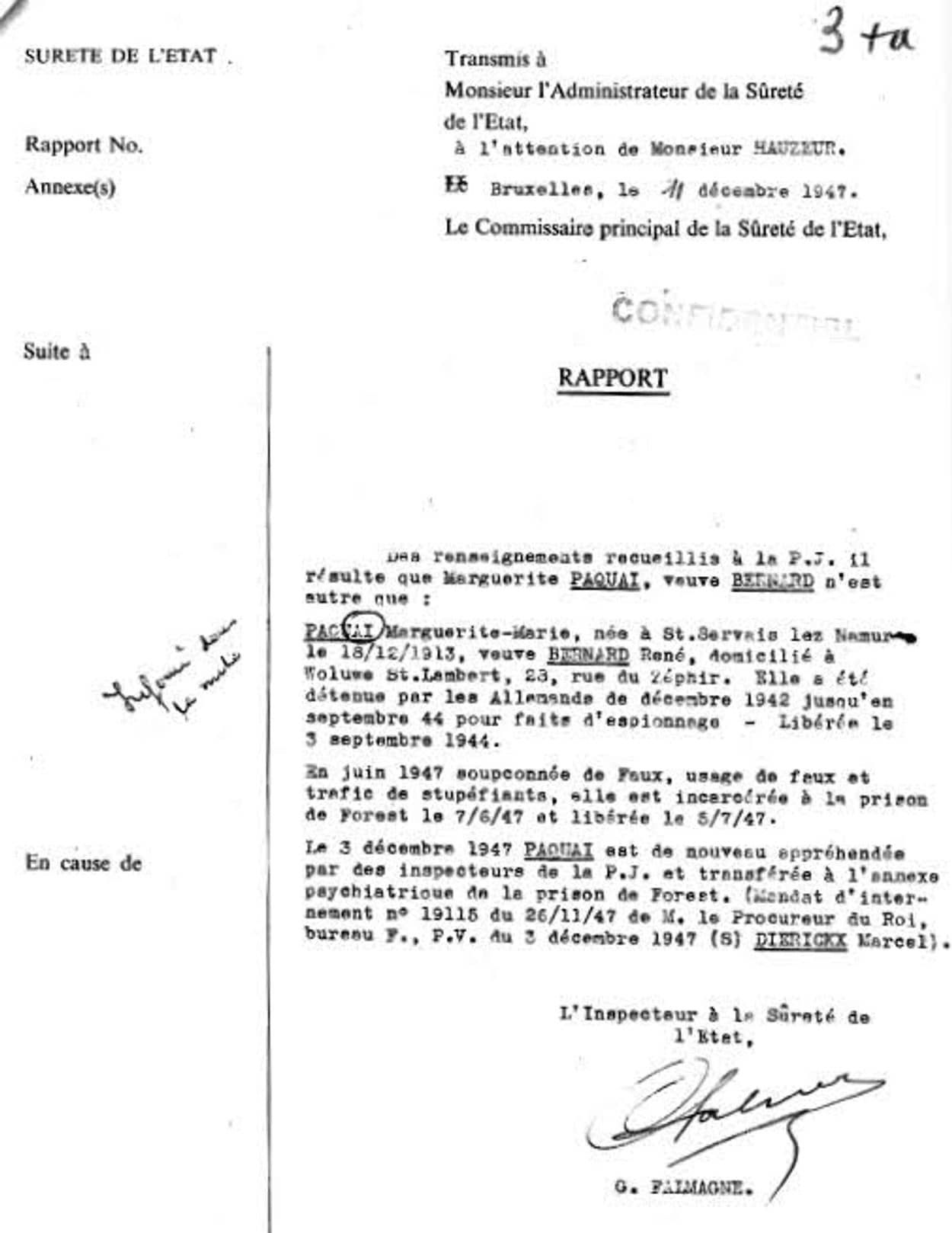 Marguerite Paquet, faux et usage de faux 
