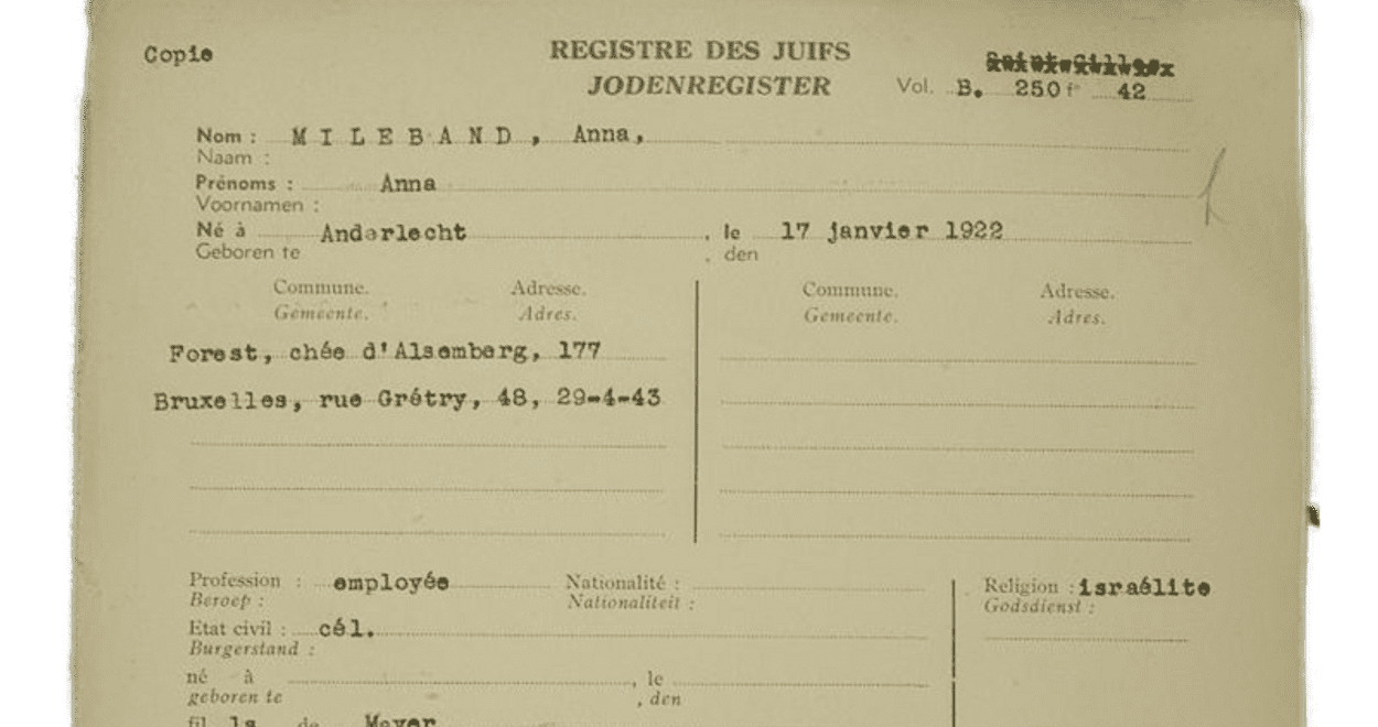 Esther Rottesman - Registre des Juifs